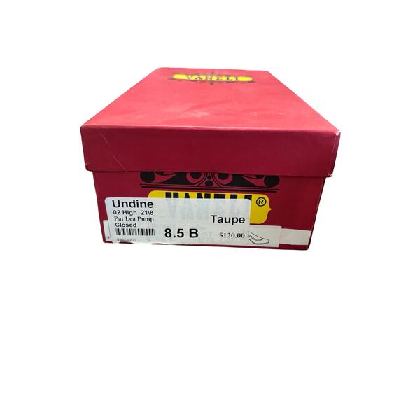 Vaneli Pat Lea Taupe Leather Closed Toe Pumps Size 8.5 Work Heels - Picture 9 of 9